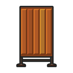 Wall Mural - Trash box vector icon.Color vector icon isolated on white background trash box.