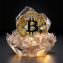 Bitcoin In Diamonds, Cryptocurrency, Finance, Exchange