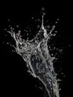 Overlay resource of a water splash against black background, created with generative AI technology, created with generative AI technology
