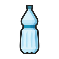 Wall Mural - Plastic bottle vector icon.Color vector icon isolated on white background plastic bottle.