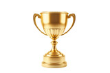 Fototapeta  - Golden Trophy Cup: Isolated on transparent background, Generative Ai