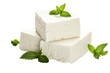 Feta Cheese Block Isolated Transparent PNG Available. Generative Ai