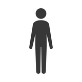 Fototapeta  - 立っているひとりの人のアイコン･ピクトグラム - 男女や大人･子どもの区別なし - ジェンダーレス
