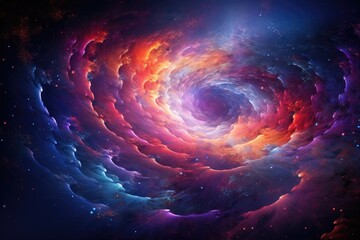 Abstract Galaxy background, Colourful star. Generative AI