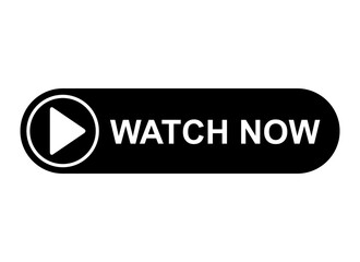 Watch now icon, website online button player symbol, play video vector illustration