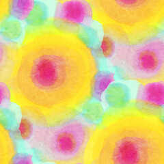 Naklejka na meble Abstract seamless pattern with watercolor spots. Hand-drawn illustration.