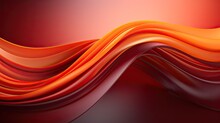 A Dynamic Composition Of Swirling Ribbons In Fiery Red And Orange Tones, Symbolizing Passion And Excitement, Offering An Eye-catching Background. Wallpaper, Social Media Design. Generative AI. 