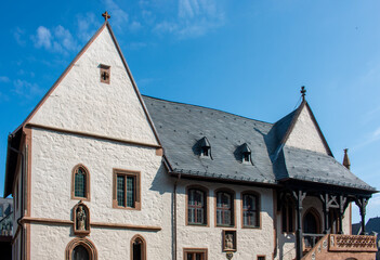 Poster - historical city hall (Rathaus) Goslar Lower Saxony (in german Niedersachsen) Germany