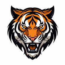 Esport Vector Logo Tiger, Tiger Icon, Tiger Head, Vector, Sticker