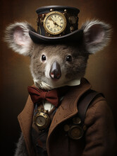 A Portrait Of A Steampunk Koala | Generative AI