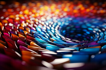 Poster - Beautiful Abstract colourful modern circle background. Starburst dynamic wave.  Generative AI technology.