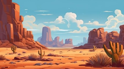 Wall Mural - abstract background desert. immersive banner design with an illustrative desert background, conveyin