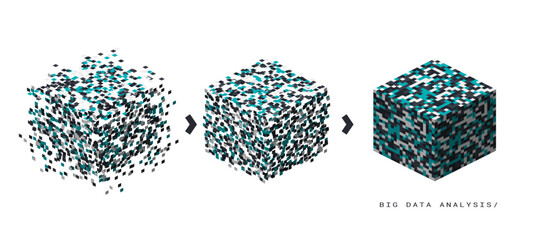 Aufkleber - Big data visual information background. Social network concept. Connection vector background.