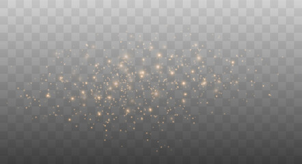 Wall Mural - Gold sparkles background. Vector shining particles