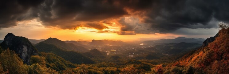 Fototapete - Background of colorful sky concept. Beautiful sunset sky. Nature sky backgrounds. Generative AI