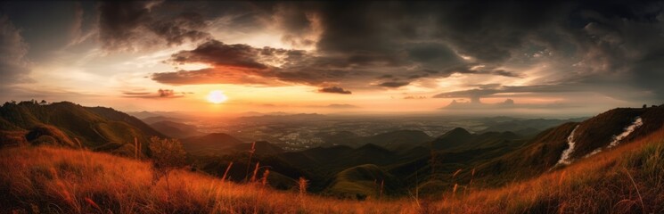 Fototapete - Background of colorful sky concept. Beautiful sunset sky. Nature sky backgrounds. Generative AI