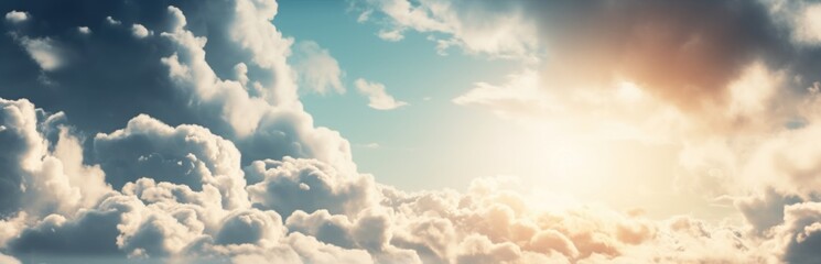 Fototapete - Background of colorful sky concept. Beautiful sunset sky. Nature sky backgrounds. Generative AI