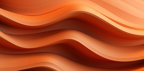 Poster - Orange abstract background with smooth lines. generative ai