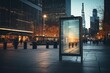 canvas print picture - Blank digital signage screen in a public place, ideal for customization, generative ai