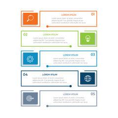 Wall Mural - Timeline infographic design element and number options. Business concept with 5 steps.
