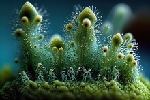 Green Moss In A Close Up View