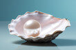 The pearl in an oyster art print