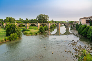 Wall Mural - stone bridge at Carcassonne