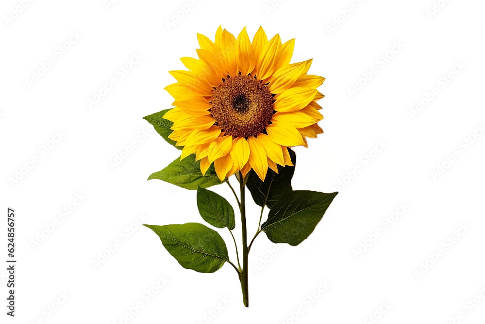 sunflower isolated on white background Stock Photo | Adobe Stock