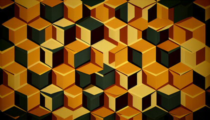 Wall Mural - Geometric seamless retro background Ai generated image