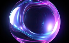 Background With Glowing Colorful Bubble Circles.