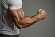 A Close Up Of A Man's Arm And Arm Muscles. Fitness For Men, Muscles, Exercise, Anatomy, Arm Workouts, Strength. Generative AI