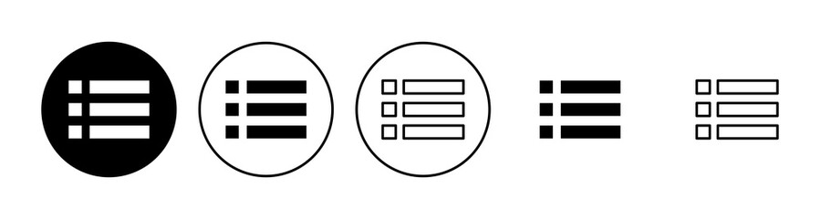 Menu Icon set. web menu icon. hamburger menu symbol