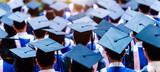 Fototapeta Perspektywa 3d - Rear view of large group of graduates
