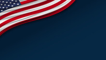 USA Flag Background, Copy Space