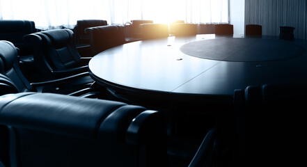 Wall Mural - Conference table and chairs in empty meeting room