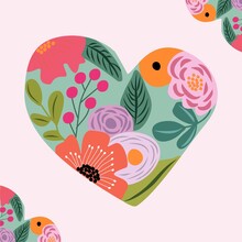 Floral Heart Illustration