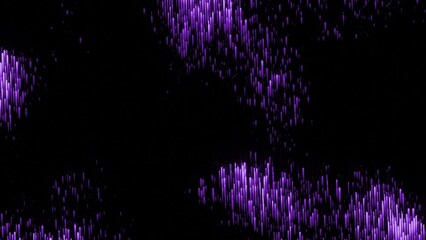 Poster - Purple and pink sequins. Design. A black background with a glow made in cartoon abstraction that are highlighted.