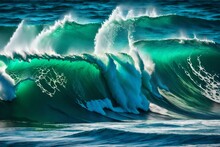 Wave Breaking On The Water Generated Ai Technology