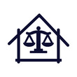 © Brandmaker artist - House, Scales, law, Balance, Justice, Property Law, Law house icon