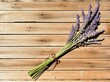 Lavender on wood crate background