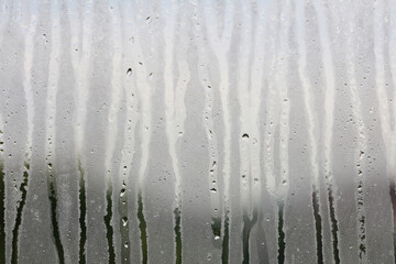  Abstract background of dew and condensate water on the window. Drops of Water, Wet Rain Splash - Isolated Transparent Background