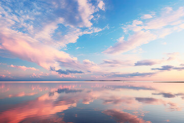 Wall Mural - Pastel Cloud Serenity, Transparent background. generative AI