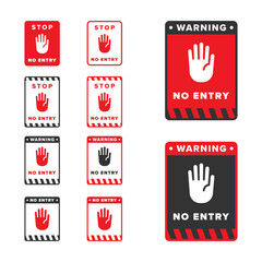 Wall Mural - No entry icon sign vector design red color