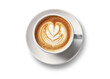  Cup of coffee latte isolated on free PNG backgroud.