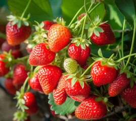 Wall Mural - strawberry background