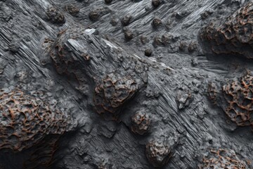Wall Mural - close-up of asteroid surface texture and patterns, created with generative ai