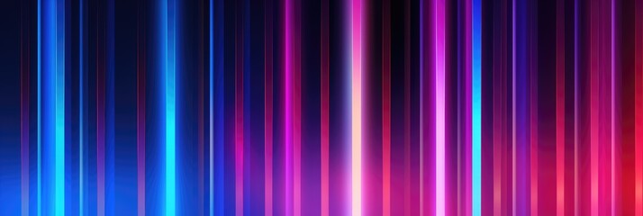 Poster - Abstract futuristic background with pink blue glowing neon lines. Generative AI