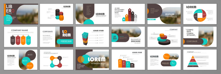 Abstract business brochure set
