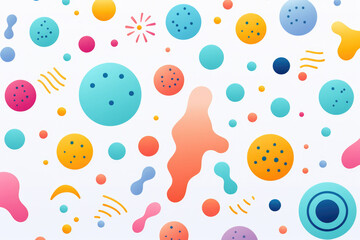 Aufkleber - Stylish geometric shapes of various forms and bold, abstract motifs stand out against the background. white backdrop accentuate graphic simplicity of the ornaments lend a refreshing modernity