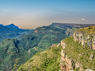 Poster - Rocky mountain and lush foliage during a winter afternoon, Panorama Route, Graskop, Mpumalanga, South Africa